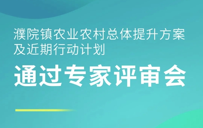 濮院镇农业农村总体提升方案及近期行动计划通过专家评审会